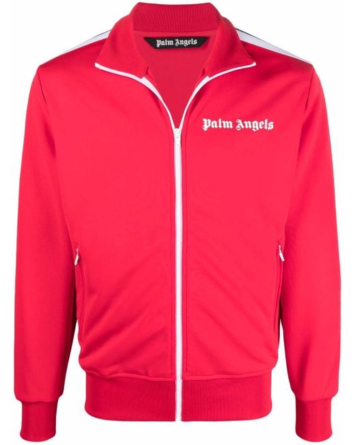 Palm Angels Synthetic Classic Track Jacket Red/white for Men Lyst