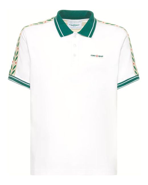 CASABLANCA Laurel Casa Sport Polo Shirt White for Men Lyst
