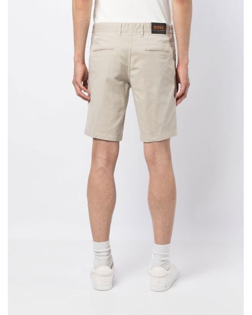 for Men BOSS by HUGO BOSS Cotton Shorts & Bermuda Shorts in Beige Mens Clothing Shorts Bermuda shorts Natural 