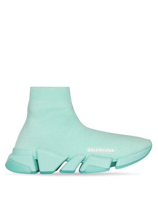 Balenciaga Speed 2.0 Sock Sneakers in Green for Men | Lyst