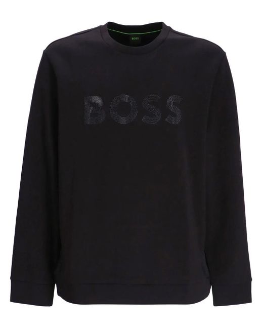 BOSS by HUGO BOSS Boss Rhinestone Embellished Sweater Black for Men | Lyst