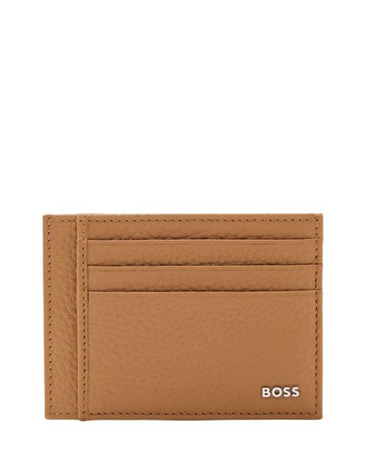 BOSS by HUGO BOSS Boss Italianleather Card Holder Medium Beige in Brown for Men Lyst
