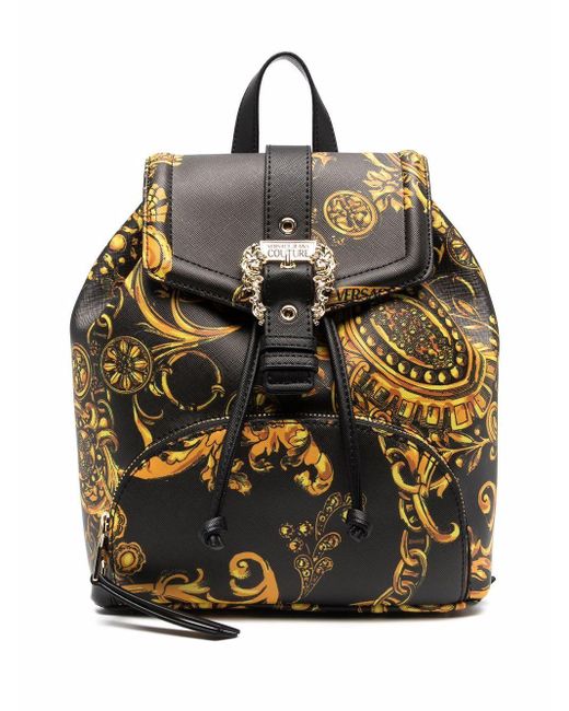 Versace Versace Women Baroque Print Backpack Black Lyst