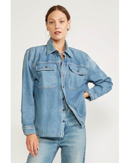 eTica Denim Harriette Shirt Jacket in Blue | Lyst