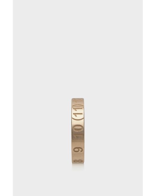 Maison Margiela Metallic Numeric Ring, Größe