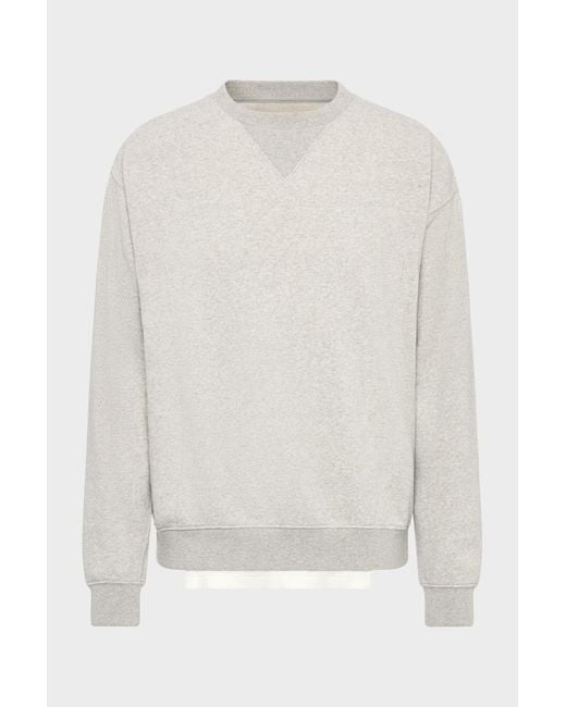 Maison Margiela White Double-Layer Cotton Sweatshirt for men