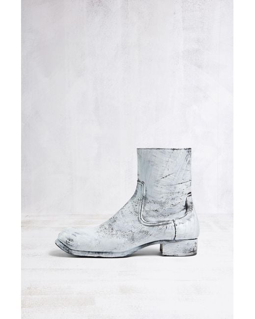 Maison Margiela Gray Float Ankle Boots Bianchetto for men