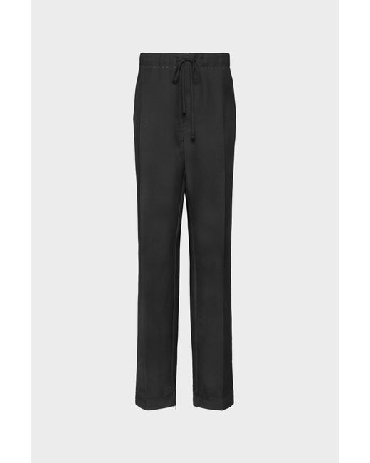 Maison Margiela Black Wool Mohair Trousers