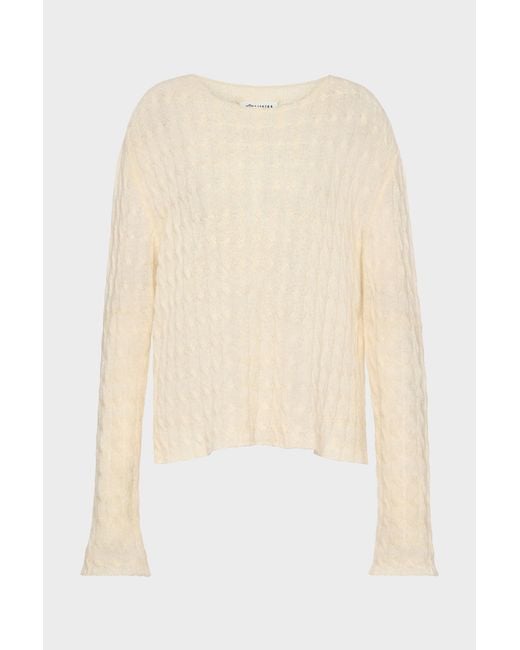Maison Margiela White Wool Cashmere Crewneck