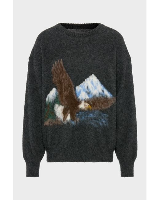 Maison Margiela Black Eagle Crewneck Sweater for men