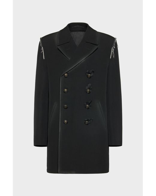 Maison Margiela Black Reversible Wool Coat for men