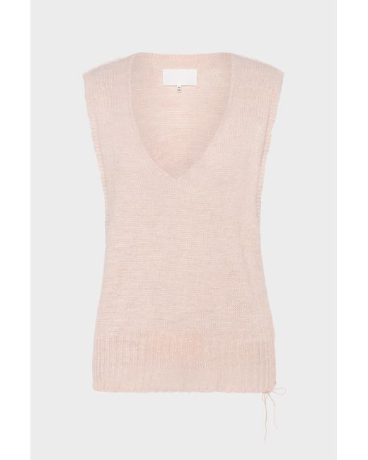 Maison Margiela Pink Gardening Hemp Knit Vest