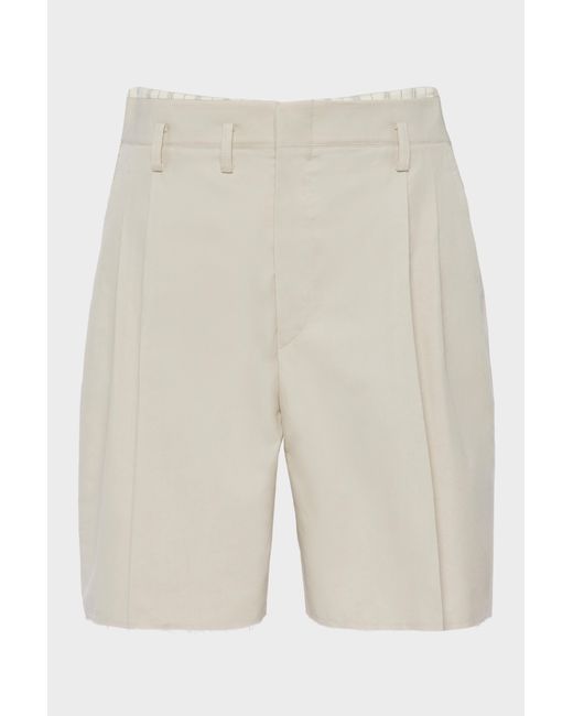 Maison Margiela Natural Cotton Silk Shorts for men