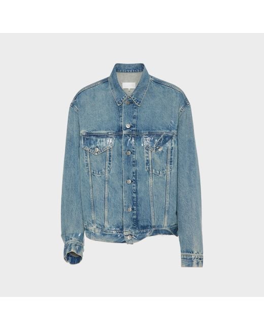 Maison Margiela Blue Taped Denim Jacket for men