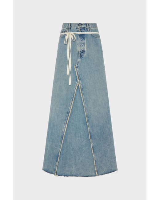 Maison Margiela Blue Denim Maxi Skirt