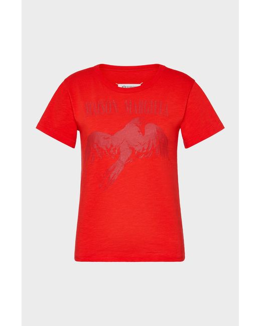 Maison Margiela Red Cotton T-Shirt