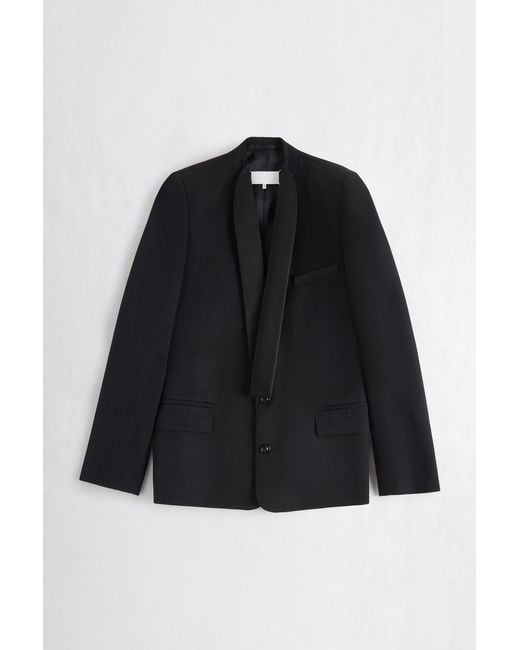 Maison Margiela Black Shawl Collar Tuxedo Blazer for men