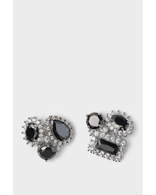 Maison Margiela Black Cluster Stud Earrings