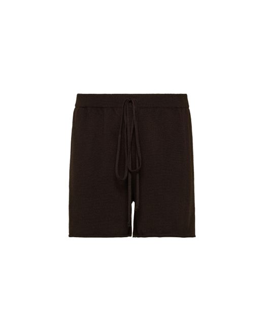 Maison Margiela Black Cashmere Knit Shorts for men