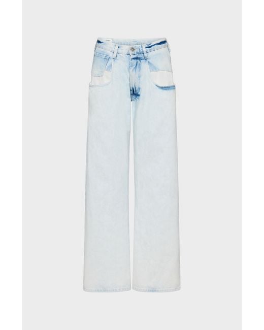 Maison Margiela Blue Bleached Straight-Leg Jeans