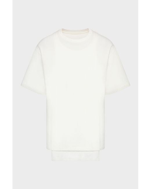 Maison Margiela White Double Layered T-Shirt for men