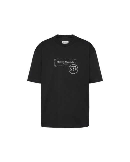Maison Margiela 半袖Tシャツ 黒 XS 520着限定 Maison Margiela 520 Stamp Print T-Shirt in Black for Men | Lyst