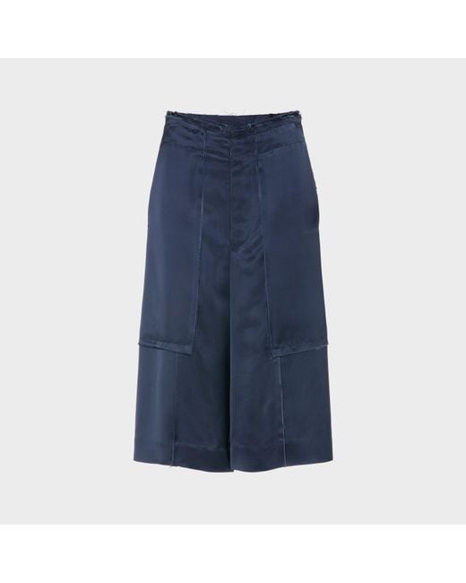 Maison Margiela Blue Patchwork Satin Shorts
