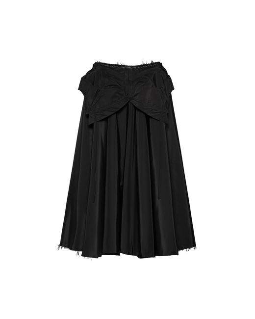 Maison Margiela Black Taffeta Midi Skirt