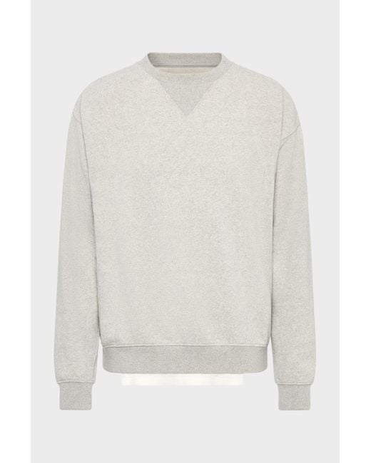 Maison Margiela White Double-Layer Cotton Sweatshirt for men