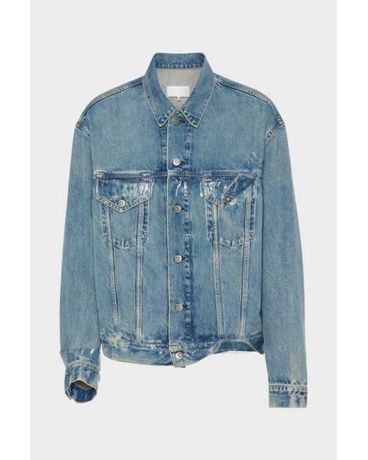 Maison Margiela Blue Taped Denim Jacket for men