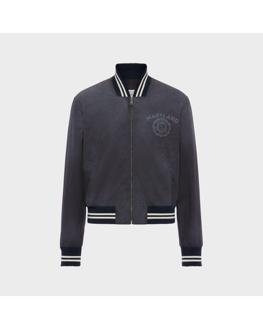 Maison Margiela Blue Denim Varsity Caban Jacket for men