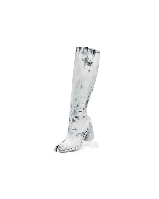 Maison Margiela White Tabi Bianchetto Knee-High Boots