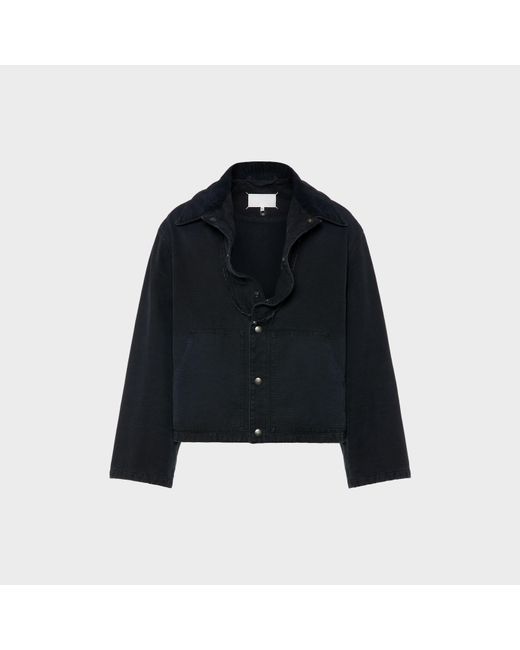 Maison Margiela Black Folded Collar Denim Jacket for men