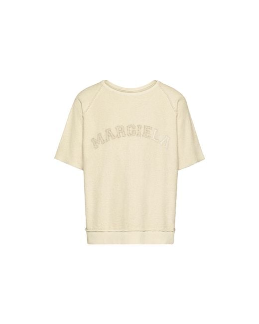 Maison Margiela Natural Logo Short-Sleeve Sweatshirt for men