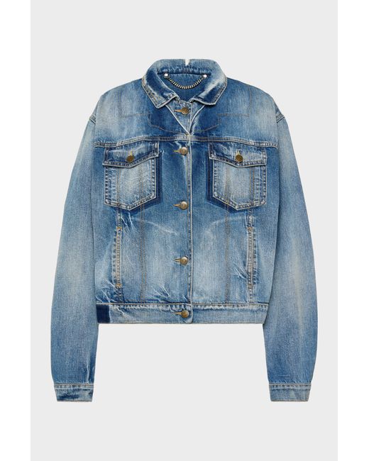 Maison Margiela Blue Folded Collar Denim Jacket