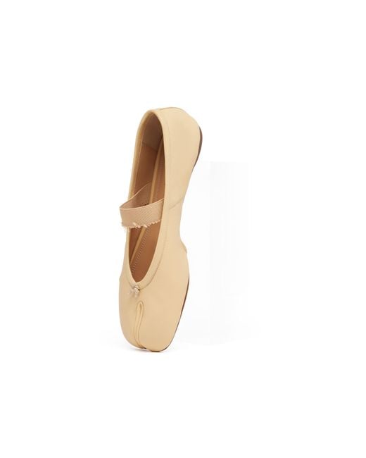 Maison Margiela White Tabi Elastic Band Ballerina