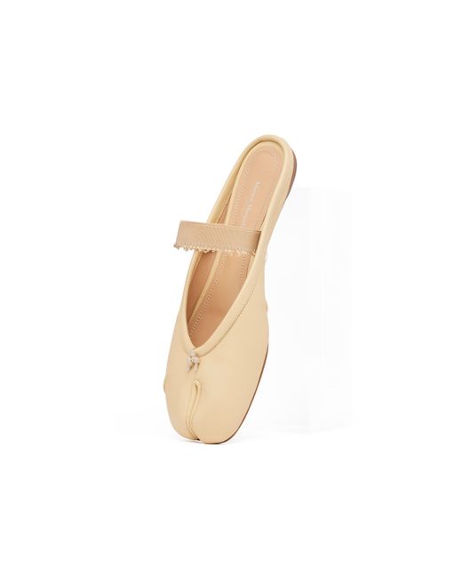 Maison Margiela White Tabi Elastic Band Mule