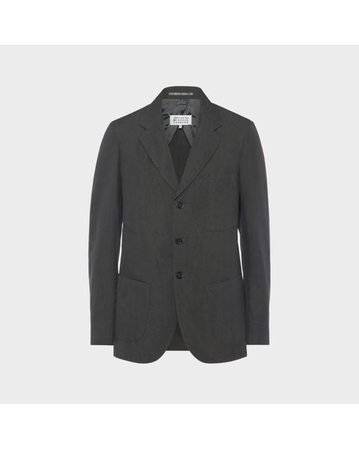 Maison Margiela Gray Cotton Silk Jacket for men