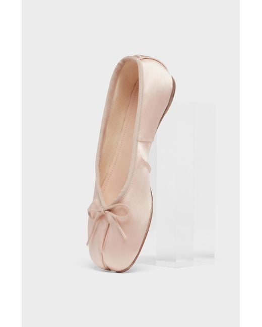 Maison Margiela White Tabi Satin Ballerina