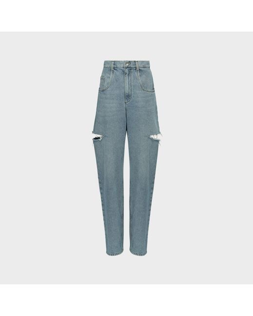 Maison Margiela Blue Denim Jeans With Slash Details