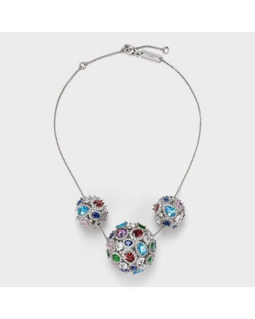 Maison Margiela Blue Cluster Show Spheres Necklace