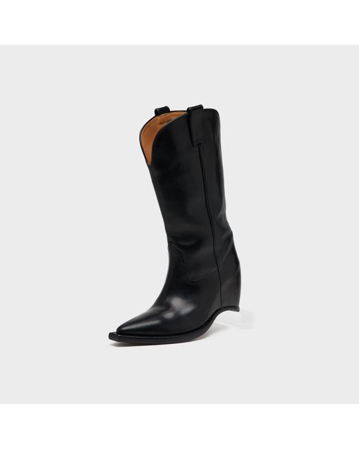 Maison Margiela Black Heel-Less Western Boots for men