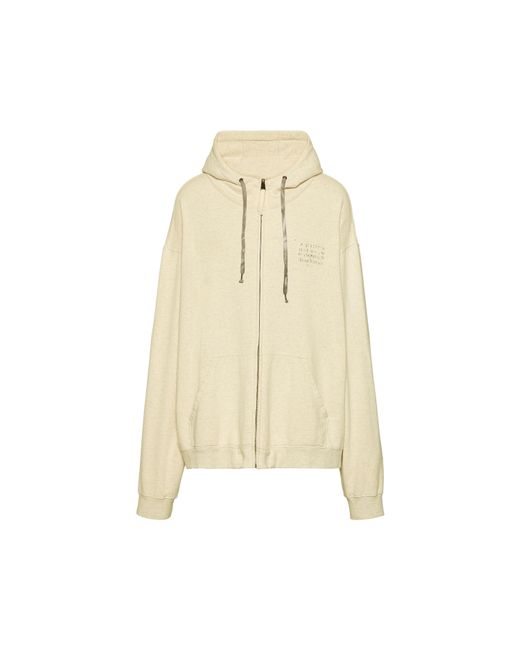 Maison Margiela メゾンマルジェラ / Stamp Logo Zip Hoodie Maison Margiela Off- Stamp Logo Zip Hoodie in White for Men