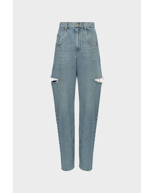 Maison Margiela Blue Denim Jeans With Slash Details