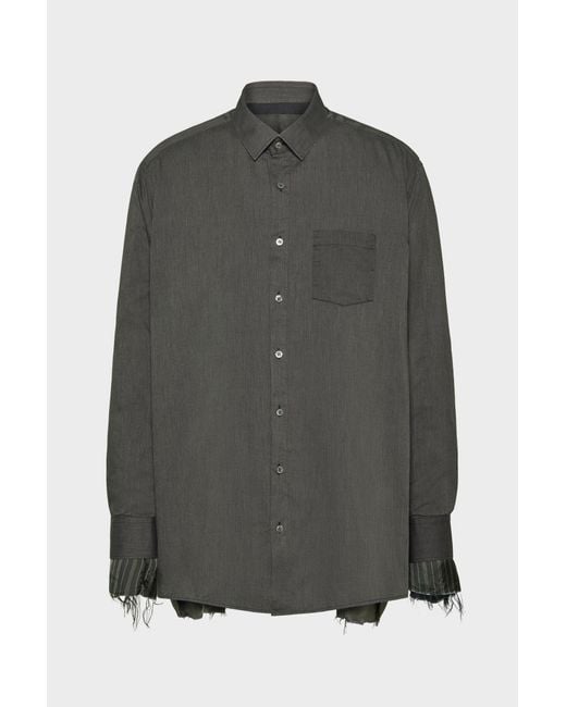 Maison Margiela Gray Patchwork Inside-Out Jacket for men