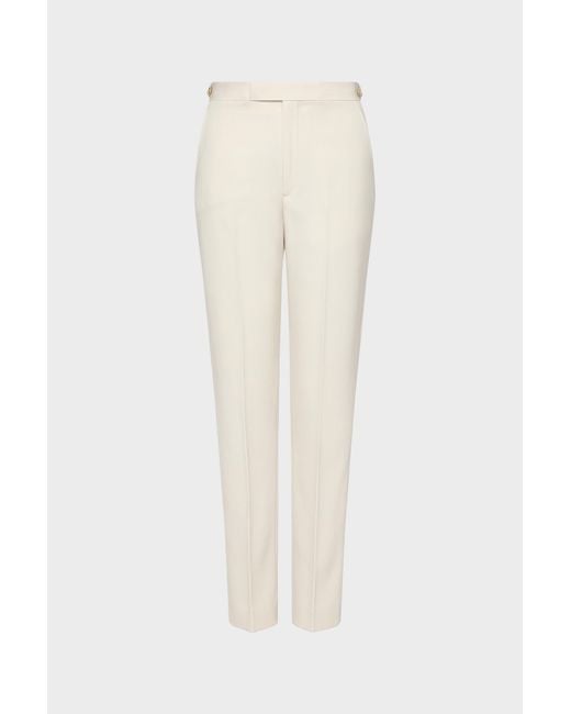 Maison Margiela White Wool Tailored Trousers