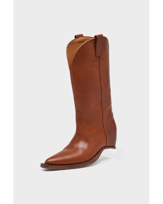 Maison Margiela Brown Heel-Less Western Boots