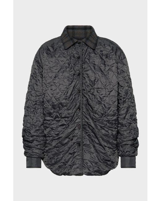 Maison Margiela Gray Quilted Shirt-Jacket