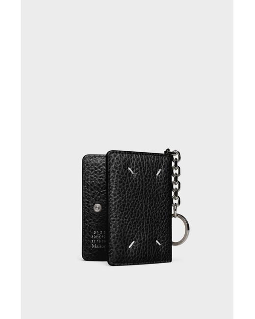 Maison Margiela White Four Stitches Keyring Cardholder