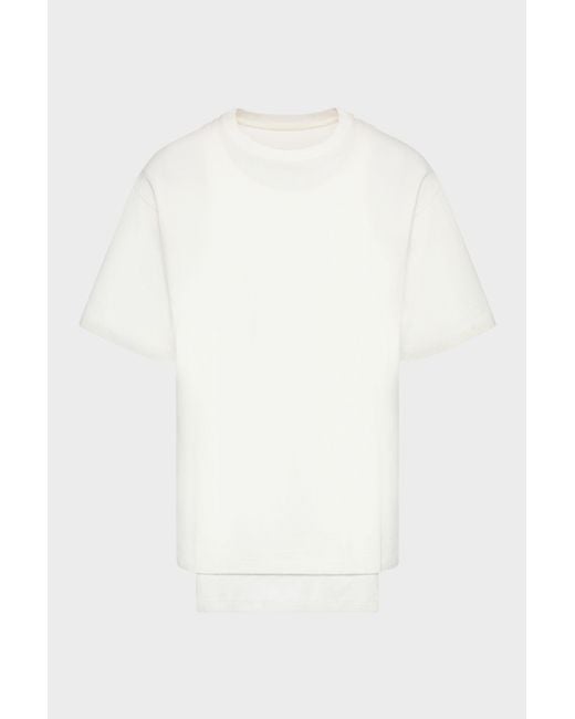 Maison Margiela White Double Layered T-Shirt for men